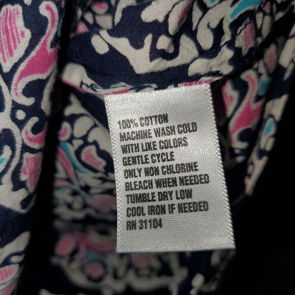 CROWN & IVY MULTIPRINT COTTON BLOUSE SIZE XL - Picture 4 of 6